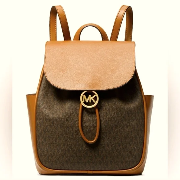 Michael Kors Monogram Top Flap Backpack MICHAEL Michael Kors Prescott Large Monogram Backpack  main image 4